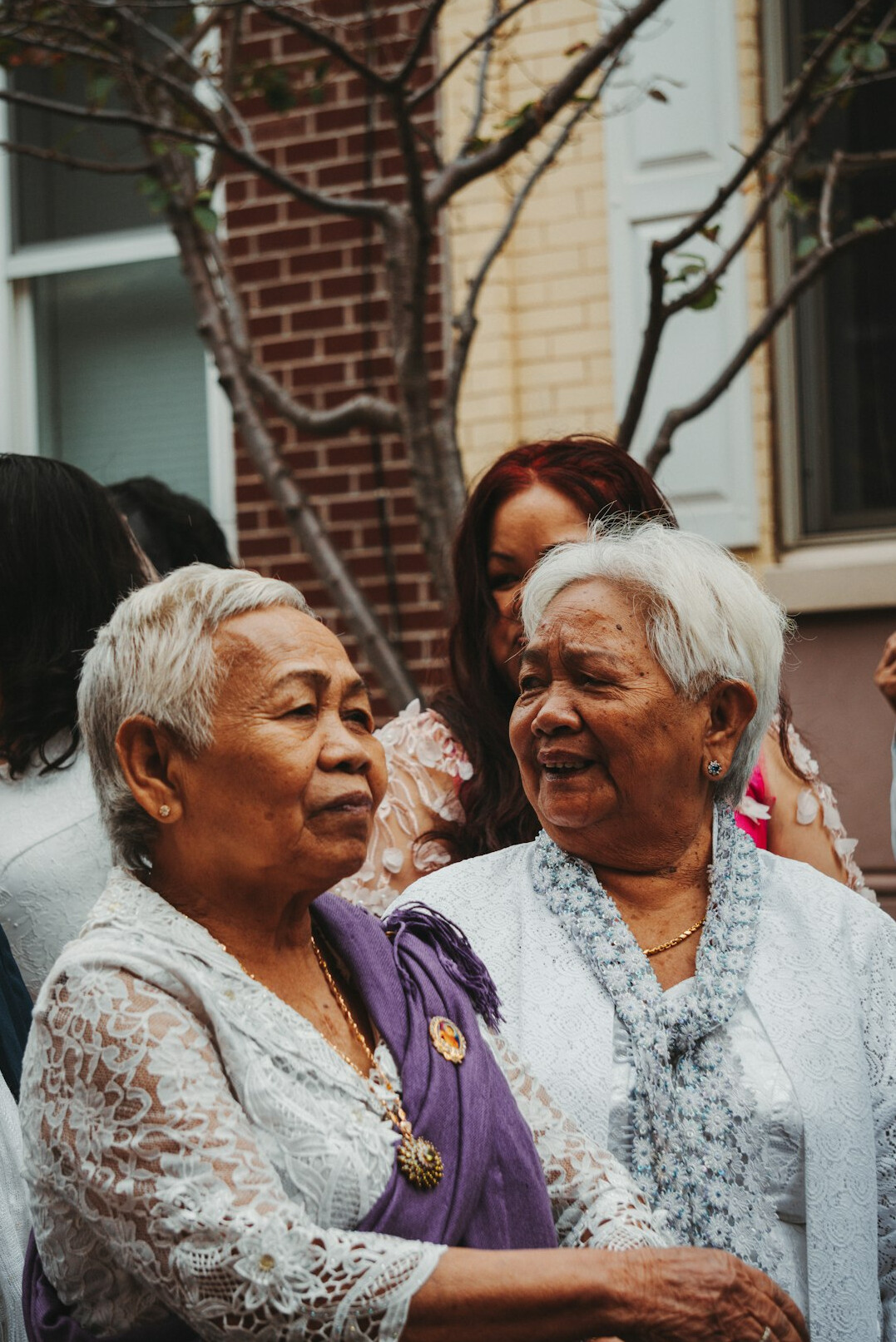 group of seniors chatting
