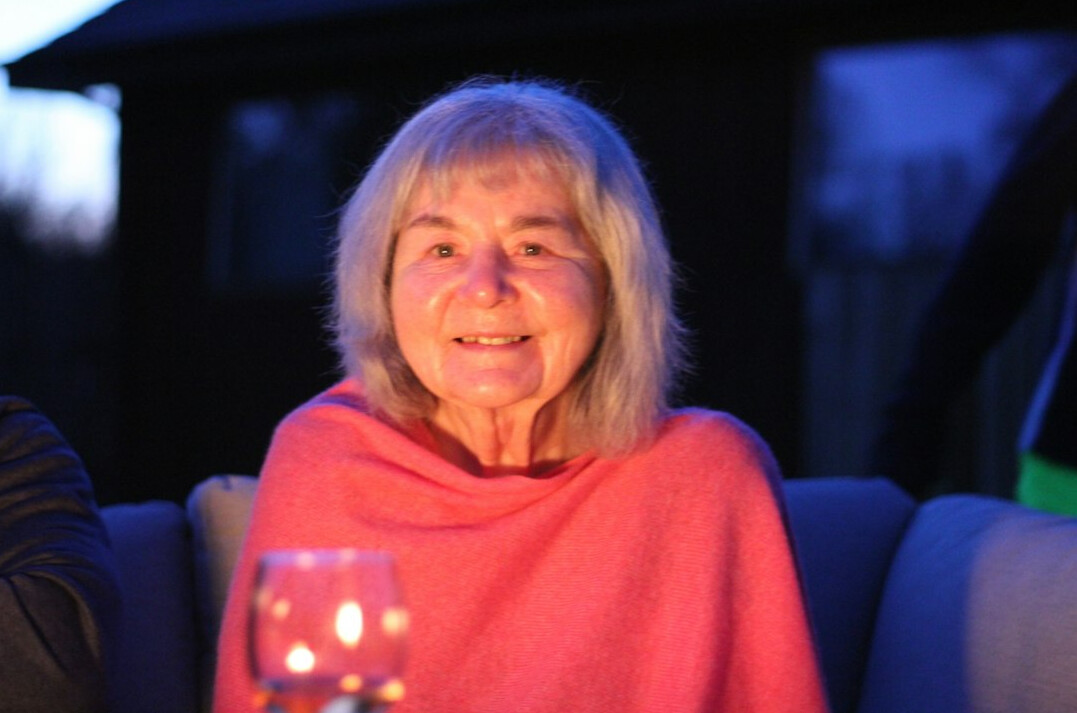 happy elderly woman smiling